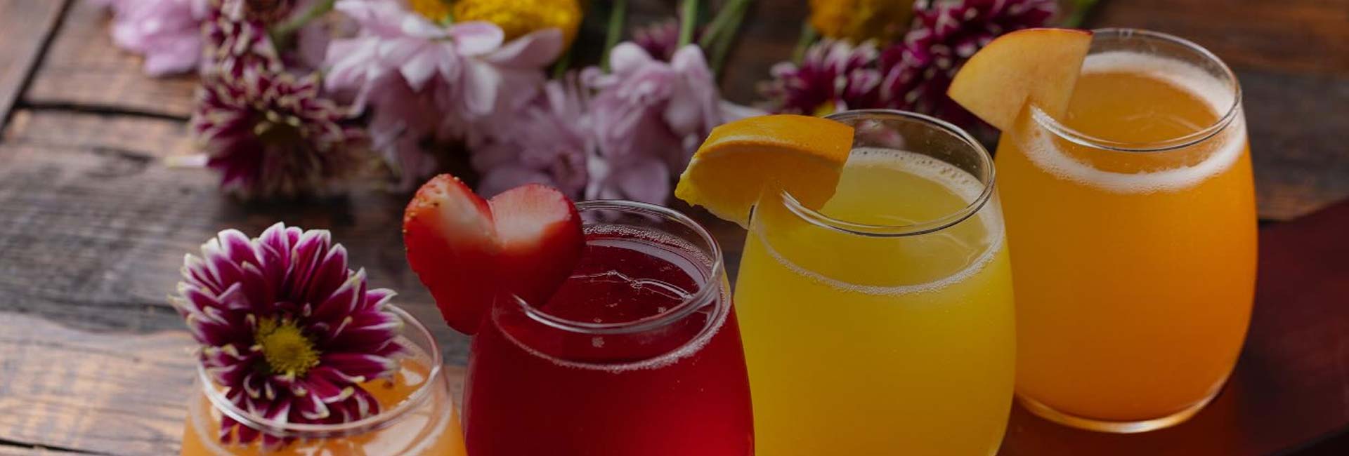 Mimosa flight for brunch served at Mi Guadalajara Restaurant in Escondido.